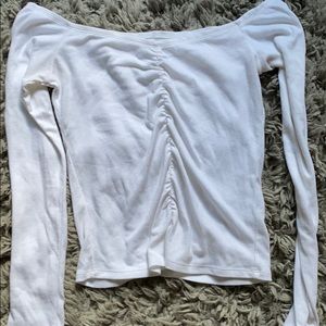 White off the Shoulder Hollister Long sleeve top.